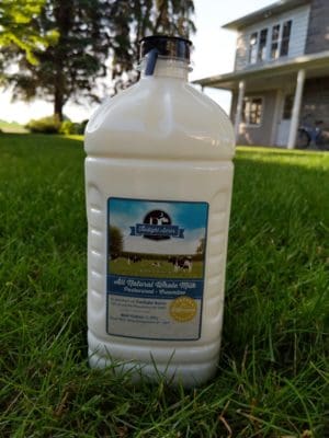Half gallon pasteurized whole milk