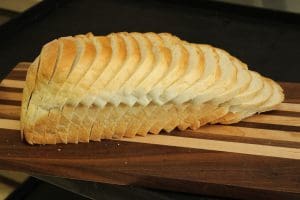 Sliced white bread